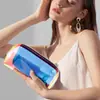 Bolsa de Cosméticos Transparente de Láser TPU Transfronteriza de Gran Capacidad Portátil Estuche para Cosméticos Viaje Bolsa de Artículos de Tocador Impermeable Colorida