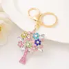 Chaveiro Popular Árvore da Vida com Strass, Flor de Metal, Árvore Pequena, Corrente de Chaveiro Atacado de Pequenos Produtos de Yiwu