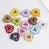 Cuentas de Corazón con Lazo Pintadas en Acrílico Cadena para Teléfono Móvil Llavero DIY Hecho a Mano Colgante para Bolso Accesorios Venta al por Mayor