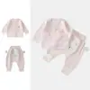 Conjunto de niña para otoño, ropa casual para salir, sudadera y pantalón de chándal súper lindos y adorables para bebé, conjunto de dos piezas para primavera y otoño