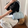 2025 Nova Bolsa de Grande Capacidade Feminina Primavera e Verão Senmeng Moda Nicho Design Ombro Bolsa de Axila Sensação Bolsa Bowling