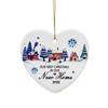 Colgante Cerámico Navideño 2024 Transfronterizo Amazon Colgante Redondo para Colgar Adornos para Árbol de Navidad DIY Accesorios