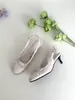 Zapatos de vestir redondos negros estilo francés Chuyuji, zapatos de mujer, colección primavera-verano 2026, con lazo y tacón de aguja, diseño elegante