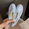 ¡En stock, se envía al instante! Bailarinas Redondas con Lazo y Tacón Oculto para Mujer, Zapatos Retro de Abuela, Slip-On de Suela Suave