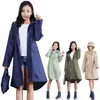 Impermeable para Adultos Abrigo de Mujer Lindo Largo Cuerpo Completo Senderismo Moda Japonesa Impermeable Cortavientos Ligero Transpirable Poncho Moderno