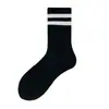 Calcetines Deportivos para Hombre hasta la Pantorrilla con Rayas, Transpirables y Absorbentes del Sudor, Adecuados para Primavera, Otoño e Invierno, Calcetines Largos para Baloncesto, Calcetines Rojos Deportivos