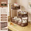 Estante de almacenamiento de escritorio, organizador de encimera de cocina, estante para bocadillos, caja de almacenamiento multicapa, portadulces de té, mesa de centro y portavasos