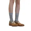 Versión de Cuero Suave~Zapatos Mary Jane Estilo Ballet Deportivo Retro para Mujer con Correas Cruzadas, Aumento Oculto de Altura, Zapatos de Caminar Individuales para el Viaje Diario