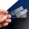 Mini regla transparente de tamaño palma 6cm regla recta acrílica para dibujo de estudiante, papelería multifuncional portátil con borde ondulado