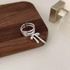 Anillo de Plata de Ley S925 con Lazo Chiheng para Mujer 2026 Corea Dongdaemun Nuevo Anillo de Moda Nicho con un Toque de Alta Gama