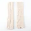 Aquecedores de perna de tricô macios e coloridos para outono e inverno para mulheres, aquecedores de perna longos de mohair espessados e quentes para afinar
