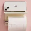 Estilo Cromo Leche Acero Inoxidable Dopamina Portarrollos de Papel Higiénico Estante de Almacenamiento de Papel Higiénico para Baño Portarrollos de Papel Higiénico de Montaje en Pared Sin Taladro