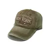 Chapéu de sol novo Europa e Estados Unidos transfronteiriços boné lavado velho gradiente feminino boné de beisebol com letra NEW YORK masculino