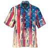Comércio exterior transfronteiriço Direto da Fábrica camisa masculina de manga curta Dia da Independência nova tamanho grande cardigã masculino para a figura
