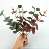 Temu Explosões Folha de Dinheiro de Simulação Exquisita com Fio Folha de Serigrafia Conjunto de Flores de Floricultura DIY Buquê de Flores Folha Triangular Decorativa