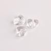 Imitação de cor de vidro perfurado miçangas de coração pequeno DIY acrílico transparente pequeno amor corrente de celular anel pulseira acessórios