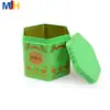 Caja Metálica Hexagonal Personalizada para Pastillas de Sésamo Negro Lata Sellada de Hoja de Lata Tarro para Pastillas de Bezoar Alimento Saludable Tarro Metálico
