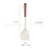 Juego de Utensilios de Cocina de 9 Piezas, Espátula Antiadherente Resistente a Altas Temperaturas, Espátula para Cocinar, Cuchara para Sopa, Mango de Madera, Juego de Utensilios de Cocina de Silicona al por Mayor