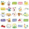 50 Pegatinas Originales para Diario Diario, Pegatinas Guka Pintadas a Mano Estilo Pintura al Óleo Sin Infracción para Diario, Funda de Teléfono, Cuaderno