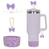 Accesorios de Lazo Colgante Copa Stanley Llavero Adorno de Peluche Taza de Fruta Decoración de Tapa de Popote Mariposa