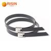 4.6mm brida metálica de alambre enrollable con bloqueo de bola brida metálica de plástico PVC recubierta de acero inoxidable