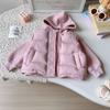 Traje de Invierno para Niñas Nuevo 2025 Sudadera con Capucha Forrada de Felpa Chaleco Engrosado Conjunto de Dos Piezas Transfronterizo