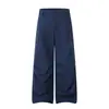 Calça Parachute Wide Leg Plissada Tridimensional para Homens, Novo Estilo de Primavera, Cor Sólida, Funcional, Caimento Relaxado, Calça Longa Casual de Perna Reta Solta para Mulheres