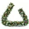 Decoraciones de corona de Navidad transfronterizas, adornos de vid de Navidad, colgantes para puertas, decoraciones para hoteles y centros comerciales, vides de bayas artificiales