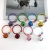 Llavero Colgante de Campana con Anillo de Colores de 45 mm, Cuentas de Letras de Colores Dulces, Accesorios DIY, Dijes para Bolsos de Mujer