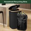Cesta de Almacenamiento para Cocina para Botellas y Frascos, Cubo de Reciclaje de Vidrio con Tapa Abatible, Organizador Plegable de Botellas, Cesta Gruesa de Almacenamiento para Juguetes, Caja Clasificadora