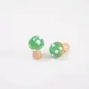 Venta al por mayor de fábrica cuentas de hongo vidriado de colores multicolor cuentas sueltas de hongo accesorios de planta diy hongo vidriado