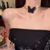 Colar Gargantilha de Renda com Laço Pure Desire Hot Girl Acessórios de Colar Feminino Corrente para Clavícula Gargantilha Elegante