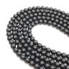 Cuentas de Luz Negra Vidrio Imitación Ágata Negra Mate Cadena de Cuentas Redondas 4-12mm Semiterminado Pulsera DIY Collar Joyería