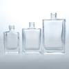 Frasco de perfume quadrado plano de fundo grosso 30ml/50ml/100ml frasco de vidro com rosca frasco conta-gotas cosmético com escala