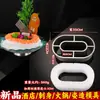Plato Retro Chino de Bambú Forma de Cruz para Té y Bocadillos Plato para Bocadillos y Pasteles Posavasos para Taza Portavasos Bandeja de Bambú Tejido para Poner en la Mesa