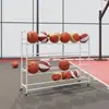 Estante de Almacenamiento para Baloncesto Fila Única Pared Escuela Guardería Estante de Almacenamiento Balón de Fútbol Voleibol Balón de Cuero Balón de Gimnasio No