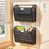 Estante de almacenamiento para rollo de película adhesiva para puerta de alacena de cocina, caja de almacenamiento, montado en pared, interior de puerta de alacena, estante para refrigerador