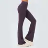 Pantalones de yoga acampanados sin costuras transfronterizos para mujer, de cintura alta, que realzan los glúteos, pantalones deportivos casuales, ajustados, adelgazantes, ligeramente acampanados de pierna ancha