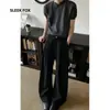 Pantalones Casuales de Alta Gama con Caída Estilo High Street Americano para Hombre 2026 Otoño Pierna Ancha Alargadores de Pierna Rectos Traje Pantalón de Moda