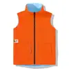 Chaleco de Trabajo Color Sólido 2026 Talla Grande Multibolsillo Casual Chaleco Exterior Holgado Sin Mangas Cuello Alto