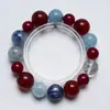 [Feiyunhua Azul] Pulsera de Cristal Natural Cristal Blanco Aguamarina para Mujer La Más Fácil de Combinar Regalo de Cristal Venta al por Mayor de Cristal