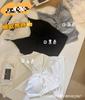 Camisola de Lujo con Nudo de Lazo Estilo Francés, Espalda Fruncida, Copas Integradas y Top Base Ajustado para Chicas Atrevidas