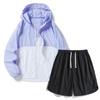 Conjunto de Dos Piezas de Shorts con Protección Solar UPF50+ para Parejas, Unisex, Adecuado para Ocio y Deportes al Aire Libre