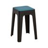 Taburete de plástico grueso para adultos, Banco sencillo para el hogar, Taburete cuadrado apilable con asiento suave, Taburete alto para mesa de comedor de sala de estar