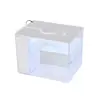 Acuario pequeño de plástico para sala de estar y escritorio de oficina, mini acuario rectangular para el hogar con luz y bomba de agua