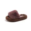 Chinelos Peludos Slip-On Ins 2026 Outono e Inverno Novos Estilo Coreano Roupas de Fora para Meninas Pelúcia com Sola Grossa Chinelos de Algodão Peça Única