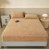 Sábana bajera acolchada de terciopelo de cristal grado A, seis lados, protector de colchón lavable a máquina, apto para colchones Simmons