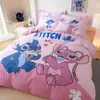 Juego de cuatro piezas con estampado de dibujos animados de Disney de algodón, 100% algodón puro, adorable ropa de cama auténtica de la propiedad intelectual Zootopia