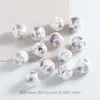 Cuentas Cerámicas Rosas y Radiantes, Cuentas Asimétricas Lindas con Agujero Recto, Accesorios para Pulseras de Material DIY, Lote de Cuentas Sueltas