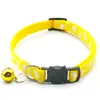 Collar para perro de flor de hueso de 1 cm, collar con hebilla de cabeza de gato, tela anti-pérdida, cuerda para gato con cascabel, suministros ajustables